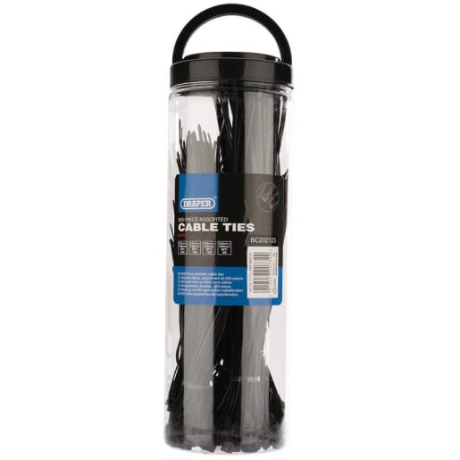 Draper Assorted Nylon Cable Tie Pack 650 Piece