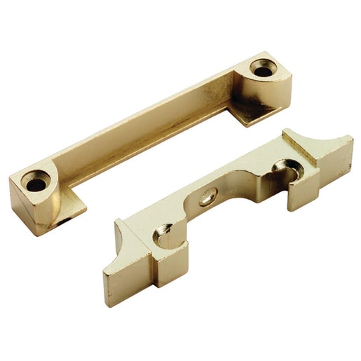 Carlisle Brass 13mm Rebate Set for Tubular Latch Polished Brass