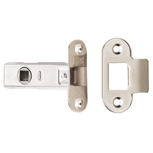 Eurospec Radius Strike and for end Tubular Latch 64mm Nickel Plated