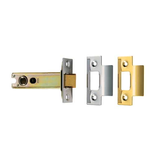 Eurospec Easi-T Heavy Sprung Tubular Latch 102mm Electro Brassed/Satin Stainless Steel