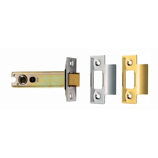 Eurospec Easi-T Heavy Sprung Tubular Latch 127mm Electro Brassed/Satin Stainless Steel