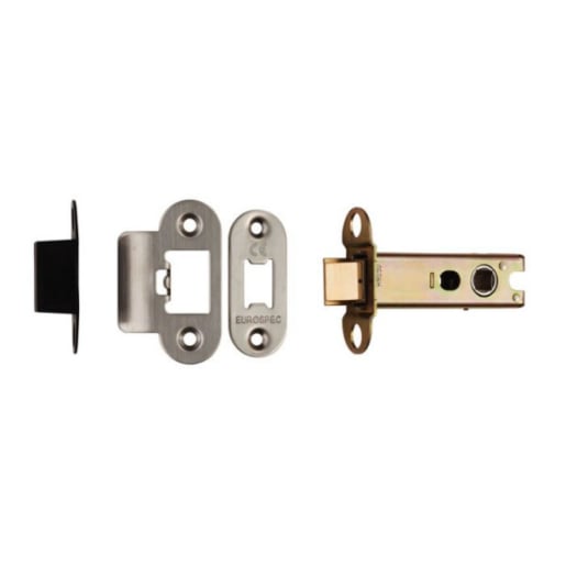 Eurospec Heavy Radius Sprung Tubular Latch 76mm Satin Stainless Steel