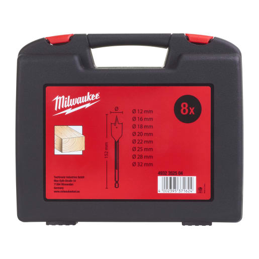 Milwaukee Flat Drill Bit Set 8-Piece