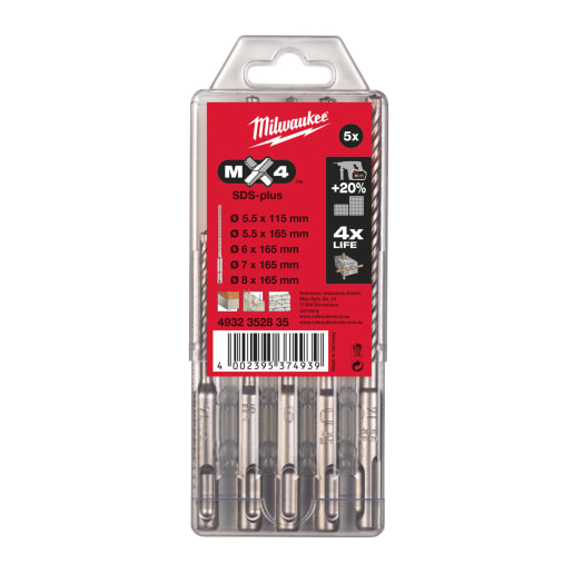 Milwaukee SDS+ MX4 Set 5-Piece