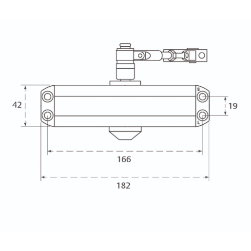 Union Fire Door Closer CE3-F Size 3 Silver Finish