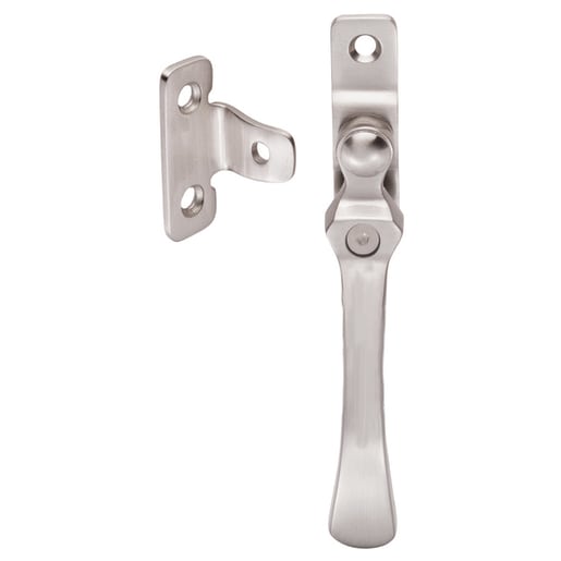 Carlisle Brass Victorian Lockable Casement Fastener Satin Chrome