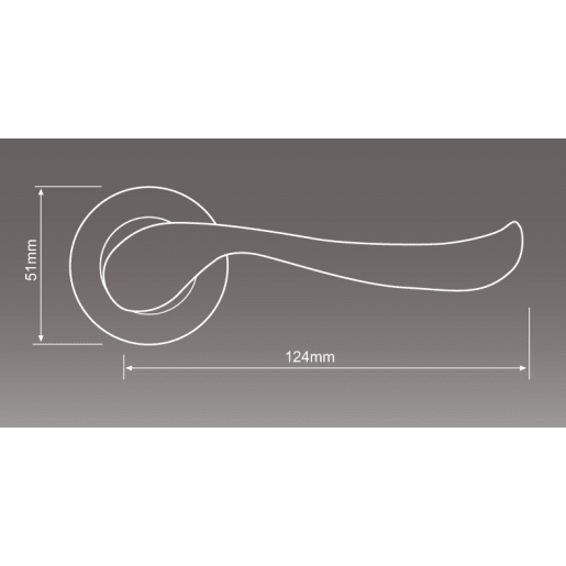 Fortessa Wave Contempo Lever on Round Rose Satin Nickel