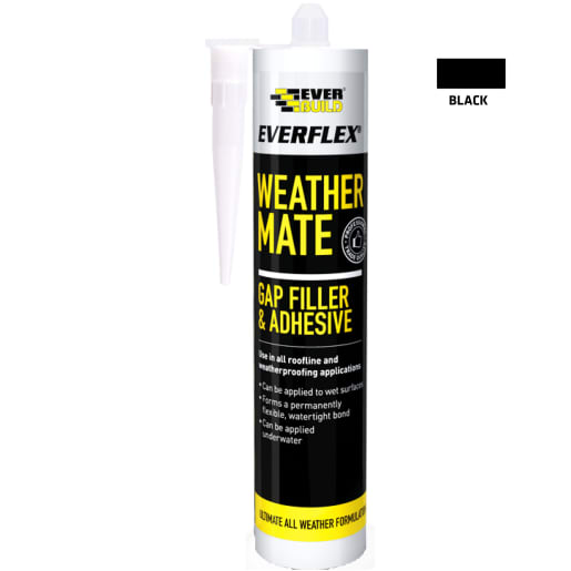 Everbuild Everflex Weather Mate Gap Filler and Adhesive 295ml Black