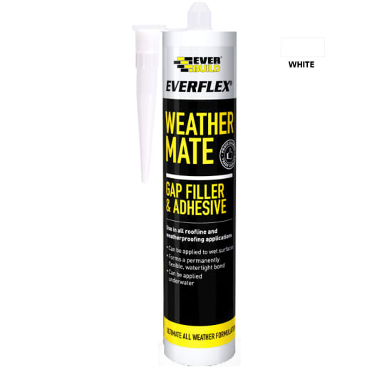 Everbuild Everflex Weather Mate Gap Filler and Adhesive 295ml White