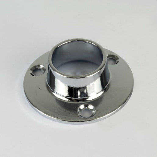 Sapphire Wardrobe Rail Wall Socket 19mm Chrome