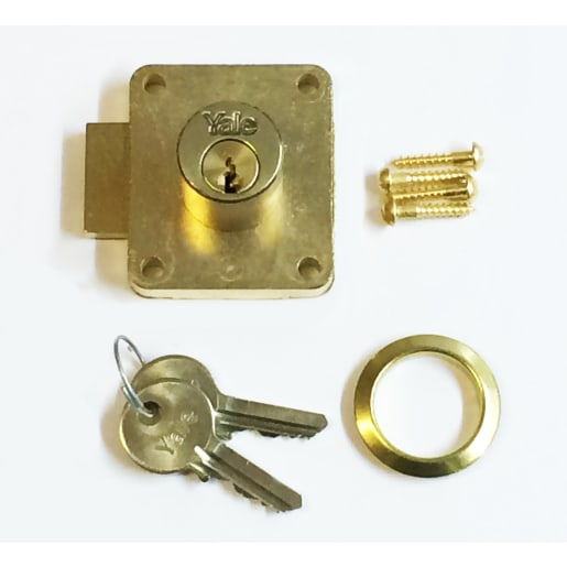 Yale Cupboard Deadlock 22mm W Polished Brass