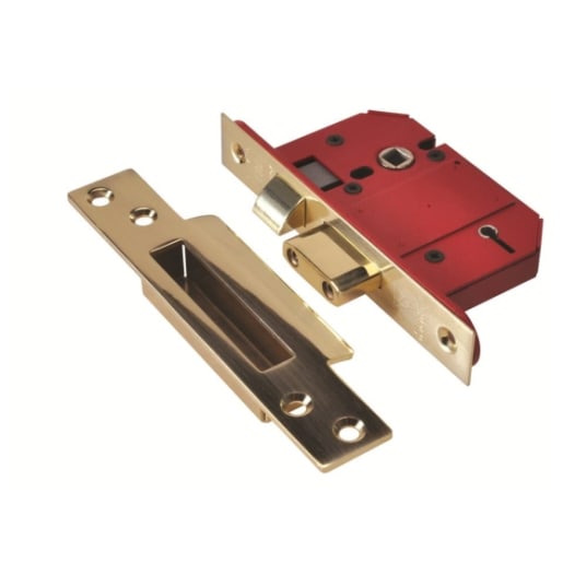 Union 2200 StrongBOLT 5 Lever Sash Lock 68mm Polished Brass