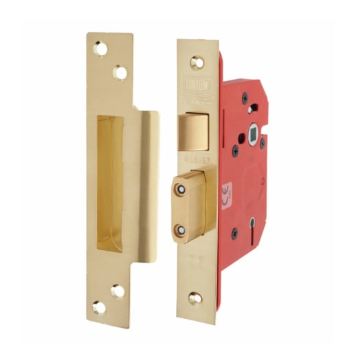 Union StrongBOLT 5 Lever Mortice Sashlock 68mm Polished Brass
