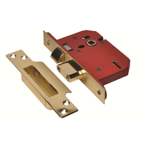 Union StrongBOLT 5 Lever Mortice Sashlock 81mm Polished Brass