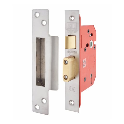 Union StrongBOLT 5 Lever Mortice Sashlock 81mm Satin Stainless Steel