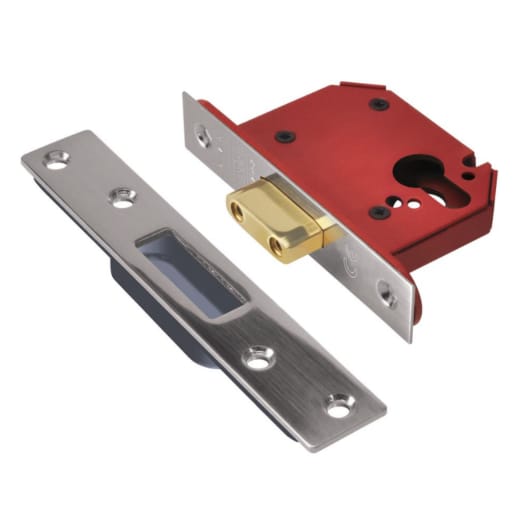 Union 21EU StrongBolt Euro Profile Deadlock 81mm Stainless Steel