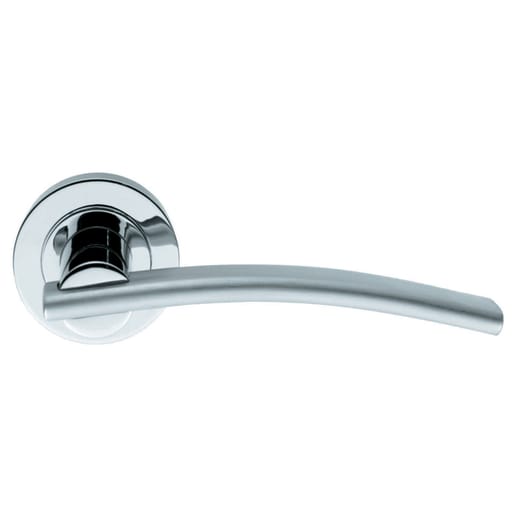 Serozzetta Cumulus Lever on Round Rose Satin/Polished Chrome