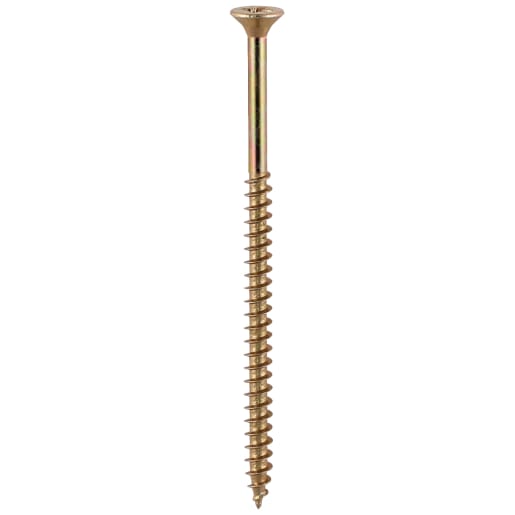 TIMco Solo Woodscrews 4.5 Gauge 80mm Zinc Yellow Passivated Box of 200