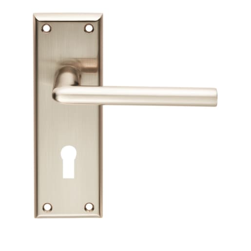 Serozzetta Dieci Lever on Lock Backplate Satin Nickel